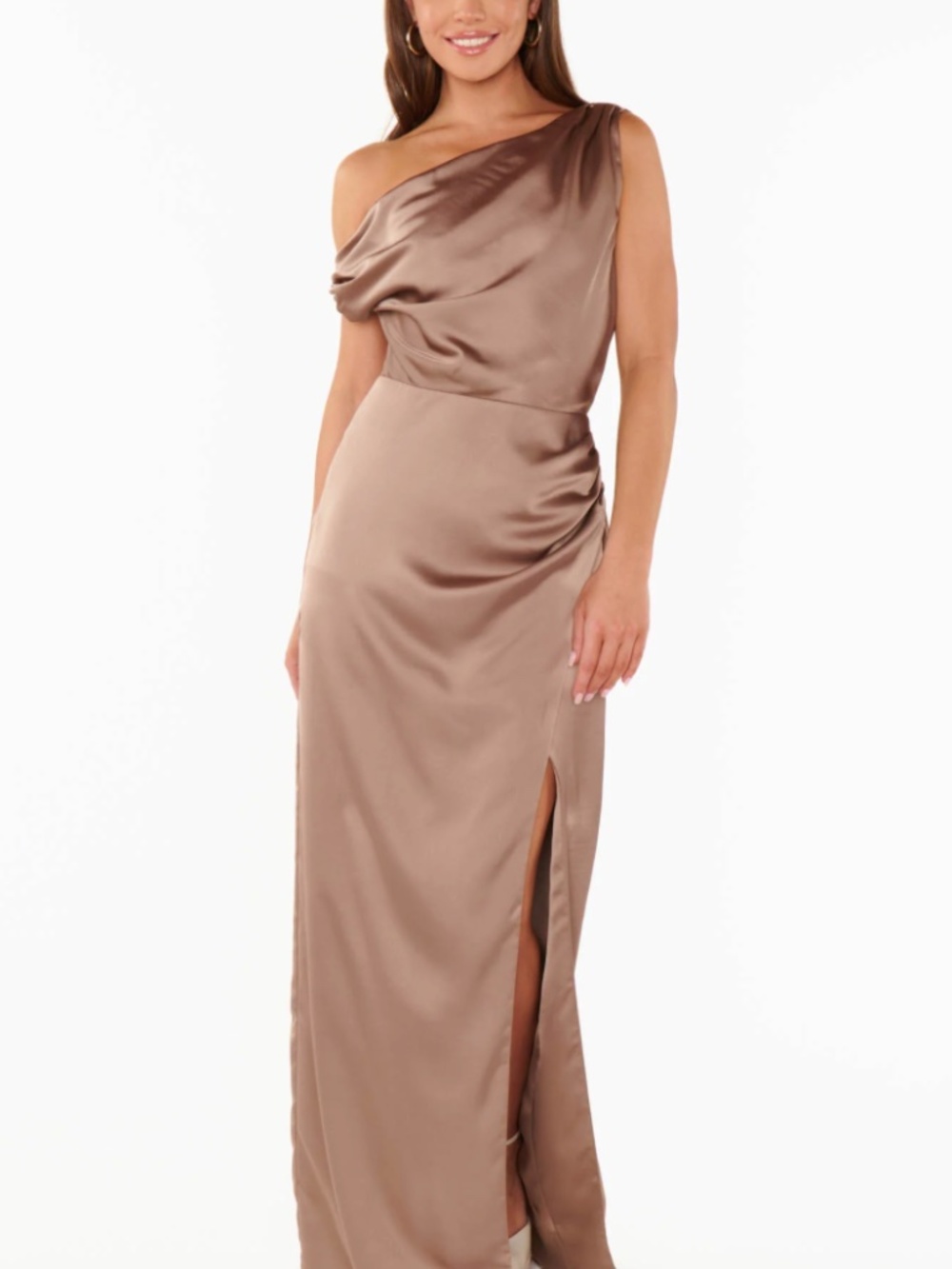 Show Me Your Mumu Jodie Dress - Dune Luxe Satin